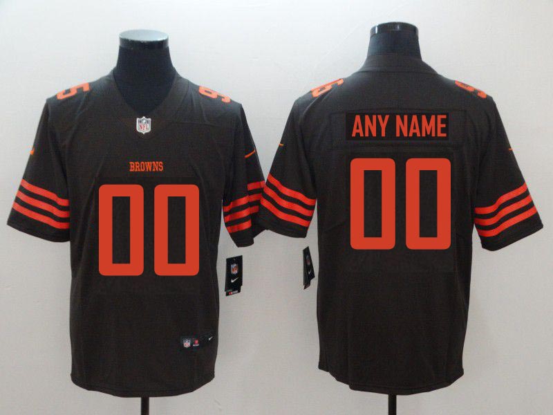 Custom Men Cleveland Browns brown Nike Vapor Untouchable Limited Playe NFL Jerseys